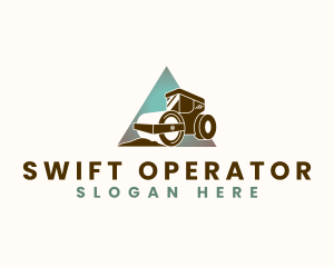 Operator - Road Roller Construction logo design