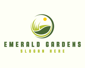 Landscaping Grass Lawn logo design