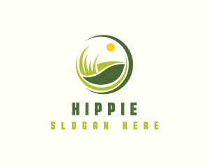 Eco - Landscaping Grass Lawn logo design