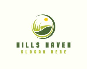 Landscaping Grass Lawn logo design