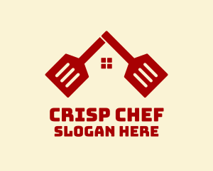 Fry Cook - Chef Spatula House logo design