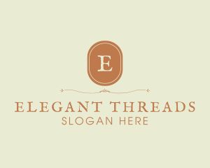 Rustic Retro Oval Boutique logo design