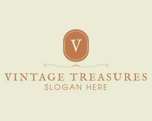 Old - Rustic Retro Oval Boutique logo design