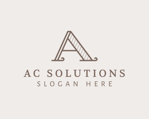 Traditional Serif Business Letter A logo design