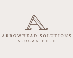 Traditional Serif Business Letter A logo design