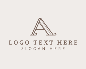 Lettering - Traditional Serif Business Letter A logo design