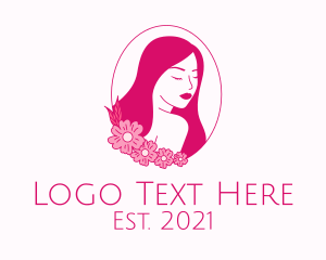 Model - Floral Lady Salon logo design