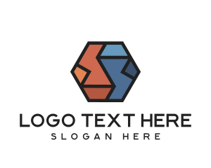 Company - Geometric Hexagon Puzzle logo design