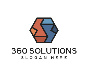 Geometric Hexagon Puzzle  logo design