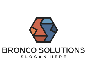 Geometric Hexagon Puzzle  logo design