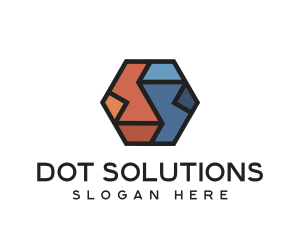 Geometric Hexagon Puzzle  logo design