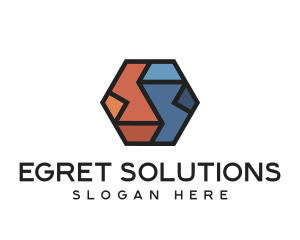 Geometric Hexagon Puzzle  logo design