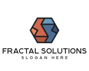 Geometric Hexagon Puzzle  logo design