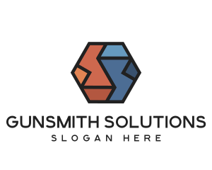 Geometric Hexagon Puzzle  logo design