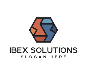 Geometric Hexagon Puzzle  logo design