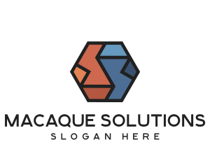 Geometric Hexagon Puzzle  logo design