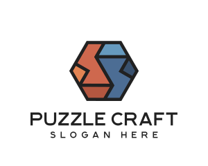 Geometric Hexagon Puzzle  logo design