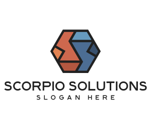 Geometric Hexagon Puzzle  logo design