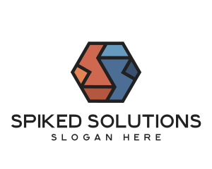 Geometric Hexagon Puzzle  logo design