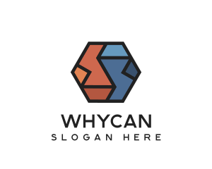 Problem Solving - Geometric Hexagon Puzzle logo design