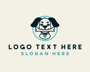 Canine - Puppy Dog Bone logo design