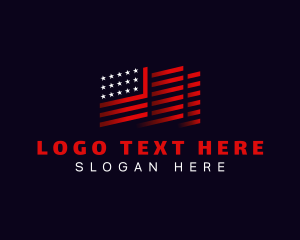 Region - Flag United States Patriotic logo design