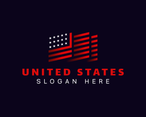 Flag United States Patriotic logo design