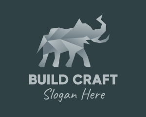 Origami Elephant Craft logo design