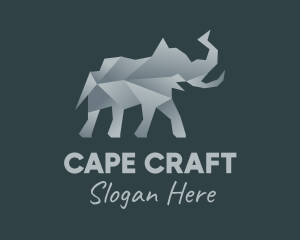 Origami Elephant Craft logo design