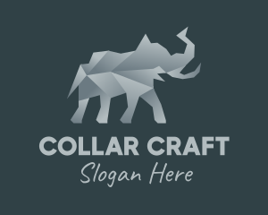 Origami Elephant Craft logo design