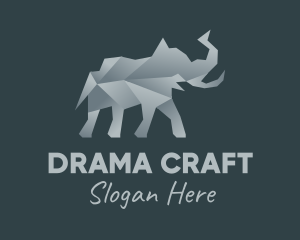 Origami Elephant Craft logo design