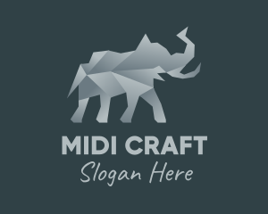 Origami Elephant Craft logo design