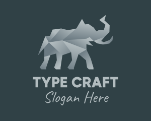 Origami Elephant Craft logo design