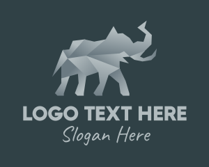 Origami Elephant Craft Logo