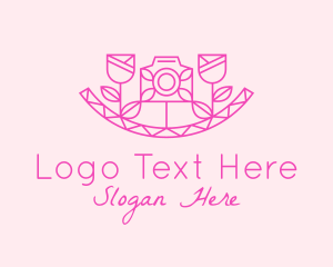 Vlog - Pink Flower Photography logo design