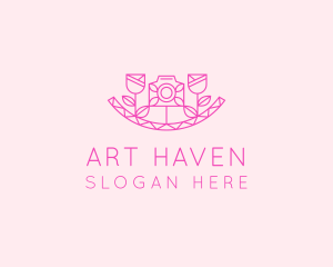 Pink Flower Photography logo design