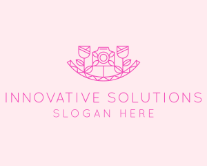 Pink Flower Photography logo design