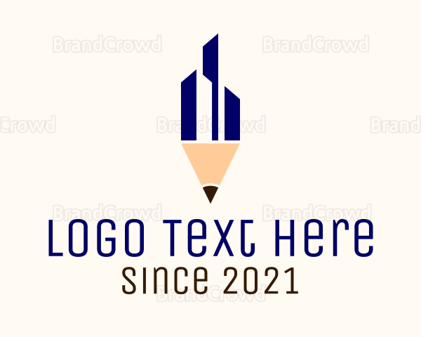 City Building Pencil Logo