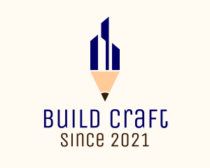 City Building Pencil logo design