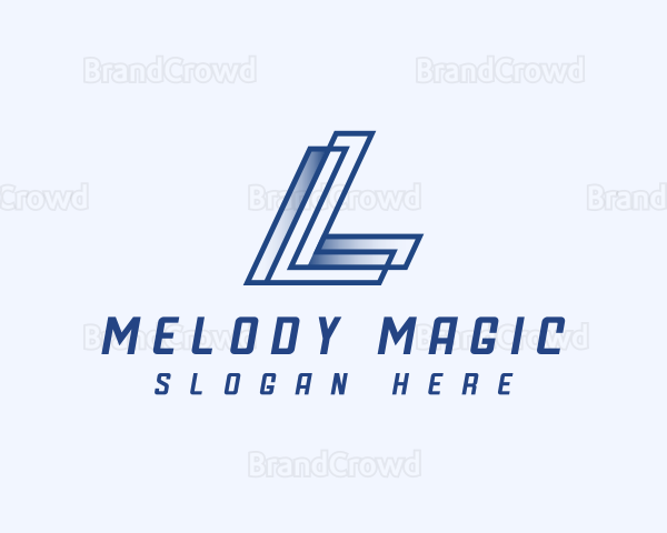 Media Agency Stripe Letter L Logo
