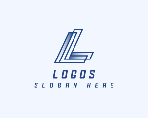 Media Agency Stripe Letter L logo design