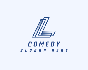 Letter L - Media Agency Stripe Letter L logo design