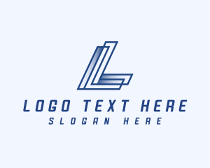 Abstract - Media Agency Stripe Letter L logo design