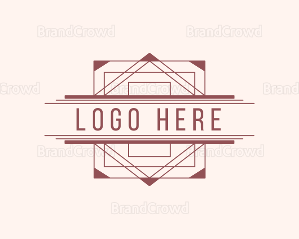 Art Deco Geometric Boutique Logo