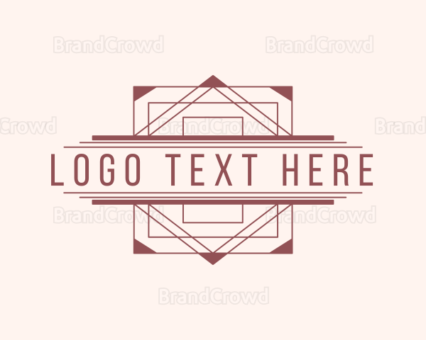Art Deco Geometric Boutique Logo