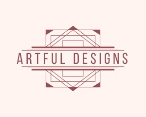 Art Deco Geometric Boutique logo design