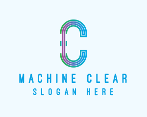 Modern - Modern Tech Lines Letter C logo design