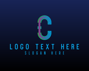 Professional - Modern Tech Lines Letter C logo design