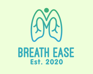 Respiration - Gradient Respiratory Lungs logo design