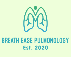 Pulmonology - Gradient Respiratory Lungs logo design